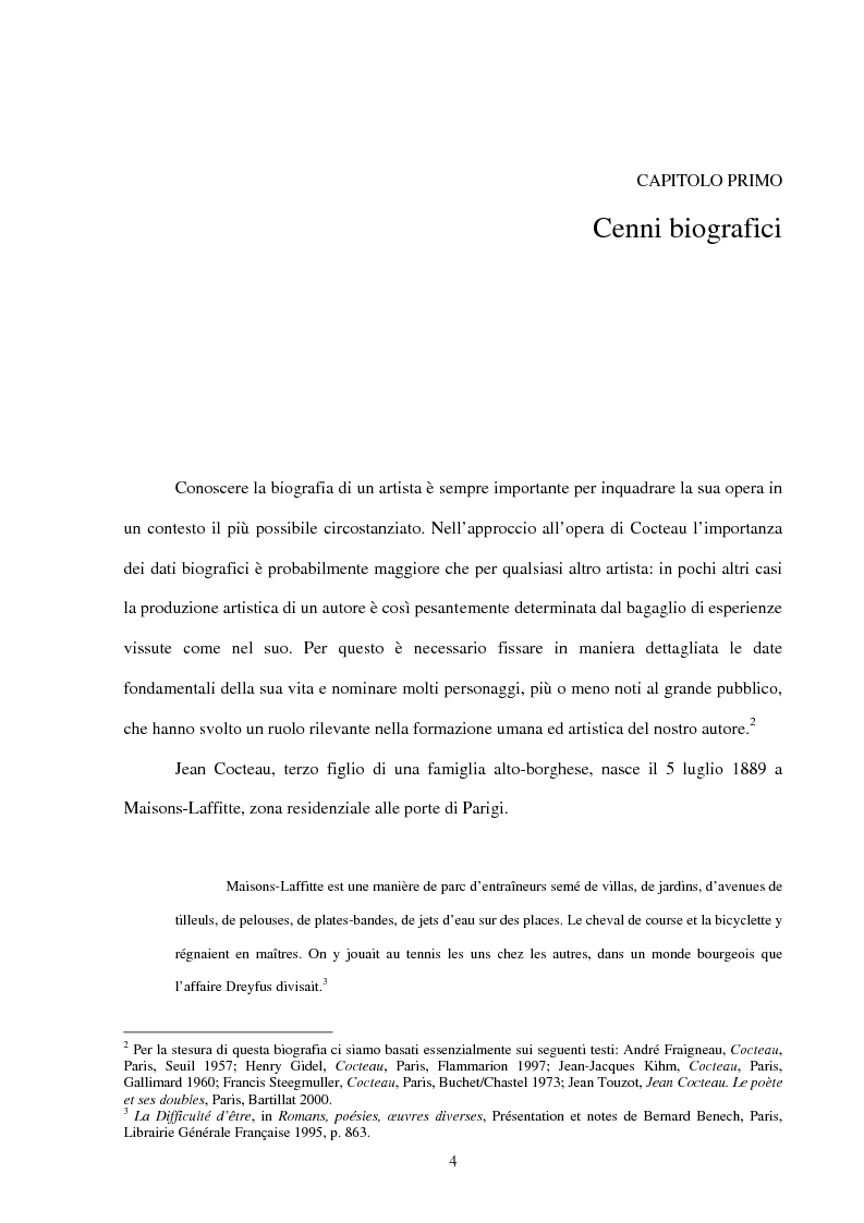 Nell Approccio All Opera Di Cocteau L Importanza Dei Dati Biografici E Probabilmente Maggiore Che Per Qualsiasi Altro Artista Tesionline