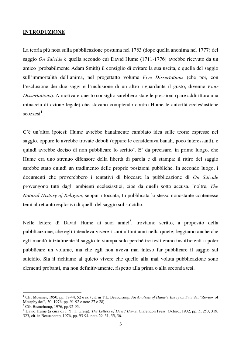 Il suicidio. L'immortalità dell'anima - D. Hume