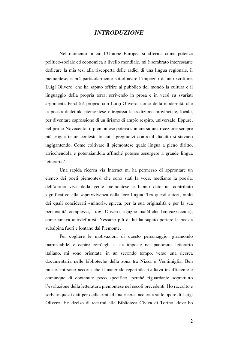 Viaggio Nelle Tradizione Letteraria Piemontese La Poesia Di Luigi Olivero Tesi Di Laurea Tesionline