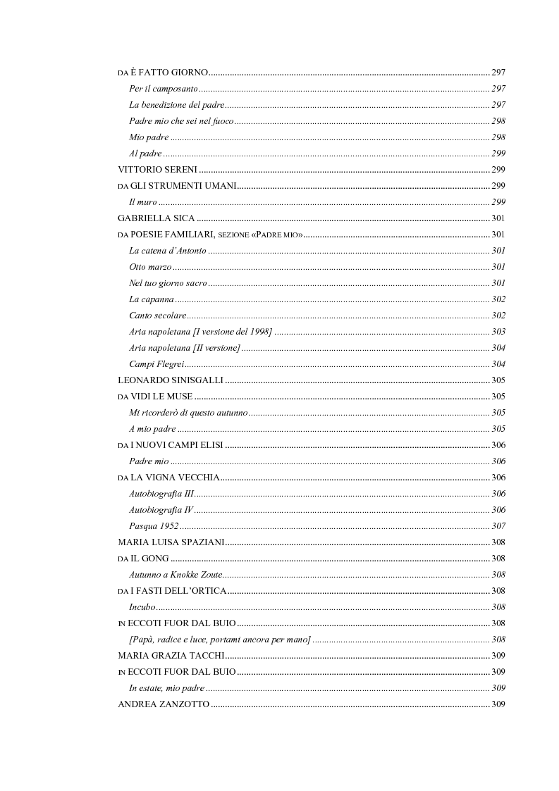 La Figura Del Padre Nella Poesia Italiana Del Xx Secolo Indice Pagina 7 Di 8
