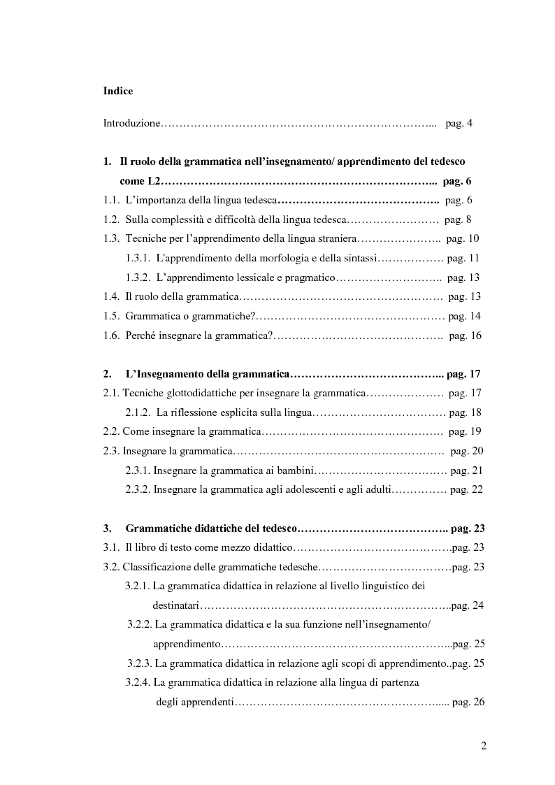 Il Tedesco Come Lingua Straniera Nella Scuola Secondaria Grammatiche Didattiche Indice Pagina 1 Di 2