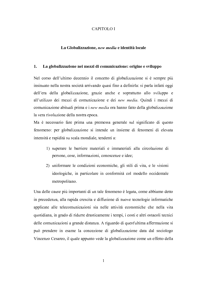 La Globalizzazione Nei Mezzi Di Comunicazione Tesionline