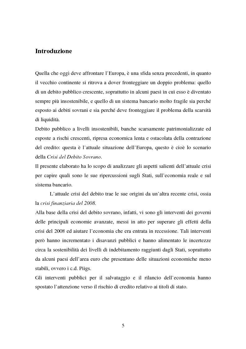 La Crisi Del Debito Sovrano E L'evoluzione Del Rischio Paese - Tesi Di ...