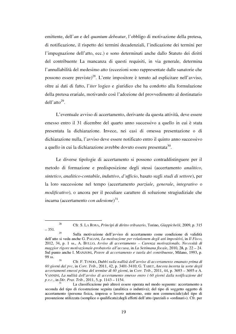 L'efficacia Esecutiva Degli Avvisi Di Accertamento - Estratto Tesi