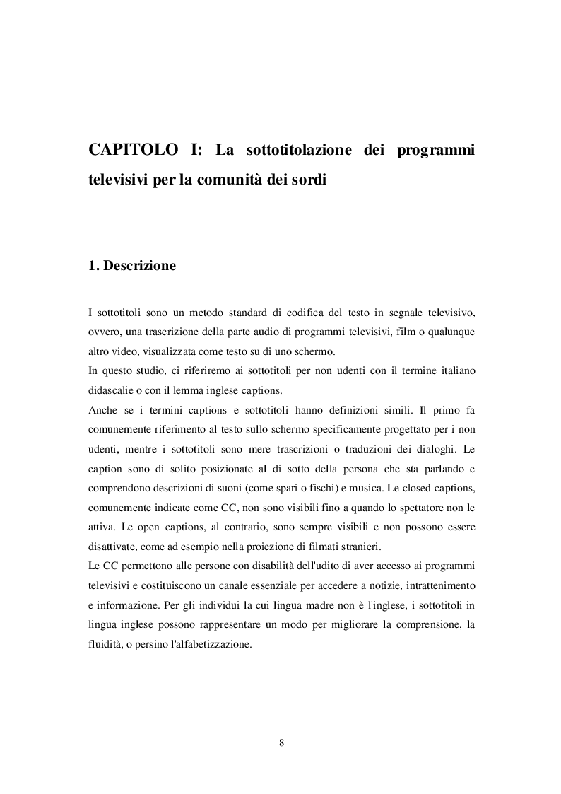 Descrizione I Sottotitoli Sono Un Metodo Standard Di Codifica Del Testo In Segnale Televisivo Tesionline