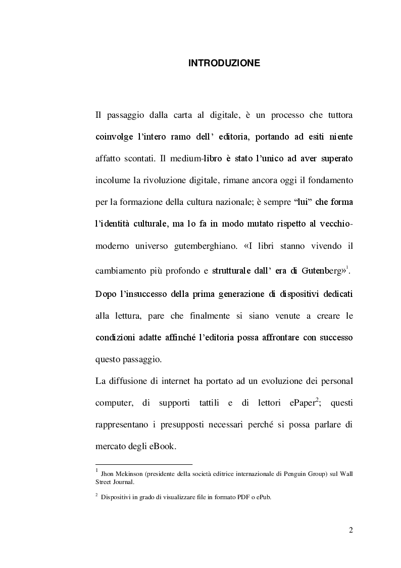 Editoria Digitale Dalla Carta All Editoria Che Verra Tesi Di Laurea Tesionline